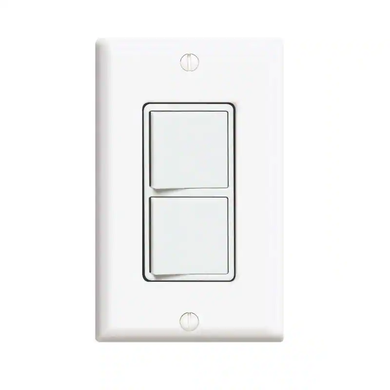 Decora Style Rocker Switch Leviton Decora 5679 W Two Rocker Switches with Wallplate White C22 ...