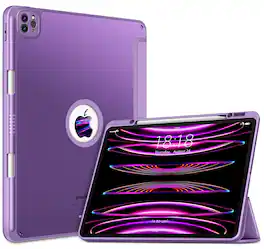 DTTO - Case for iPad Air 13" (M2/M3) and iPad Pro 12.9" (3rd/4th/5th/6th Gen) ,Smooth Matte Back,TPU Shockproof Frame - Purple