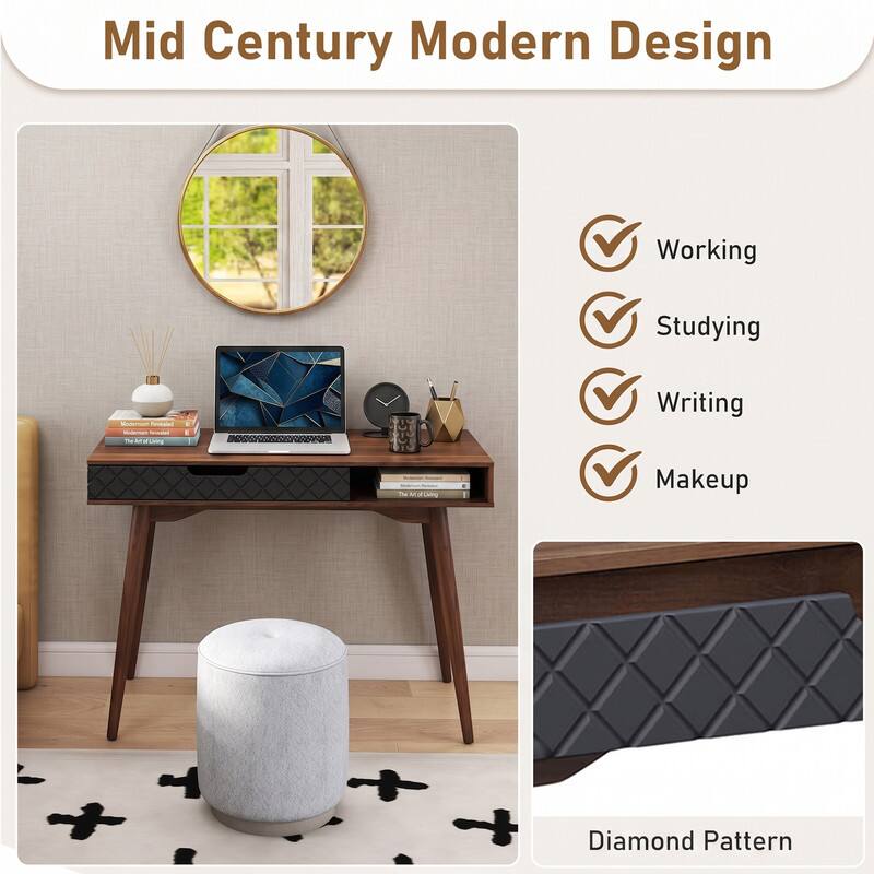 Mid Century Modern Design

- Working
- Studying
- Writing
- Makeup

Diamond Pattern