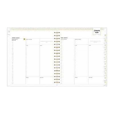 Alt View 2. Blue Sky - 2026 Blue Sky Day Designer Rugby Stripe & Navy Frosted 8" x 10" Daily & Monthly Planner, Plastic Cover (142098-26) - Multicolored.