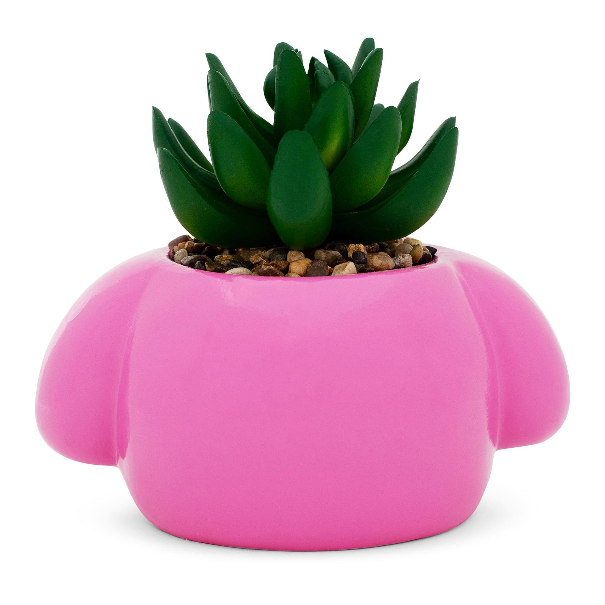 Alt View 10. Silver Buffalo - Sanrio My Melody 3-Inch Ceramic Mini Planter With Artificial Succulent - Pink.