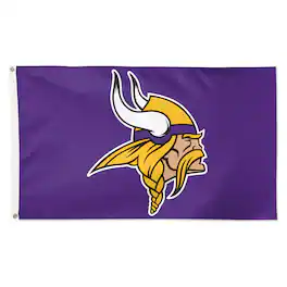 WinCraft - Minnesota Vikings 3' x 5' Primary Logo Single-Sided Flag - Multicolor