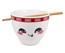 Toynk - Bowl Bop Tso Hungry Japanese Dinnerware Set | 16-Ounce Ramen Bowl, Chopsticks - Red