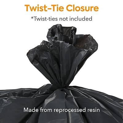 Twist-Tie Closure  
*Twist-ties not included  

Made from reprocessed resin