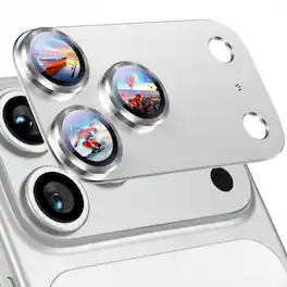 UUCOVER - 9H Tempered Glass Camera Lens Protector for Apple iPhone 18 Pro, Scratch Resistant, Anti-Reflective Protective Cover - Silver