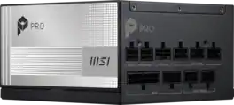 MSI - PRO A850PL PCIE5 - Full Modular - 80 Plus Platinum 850W - ATX 3.1 - PCIe 5.1 - Native 12V-2x6 - Gaming Power Supply - Black