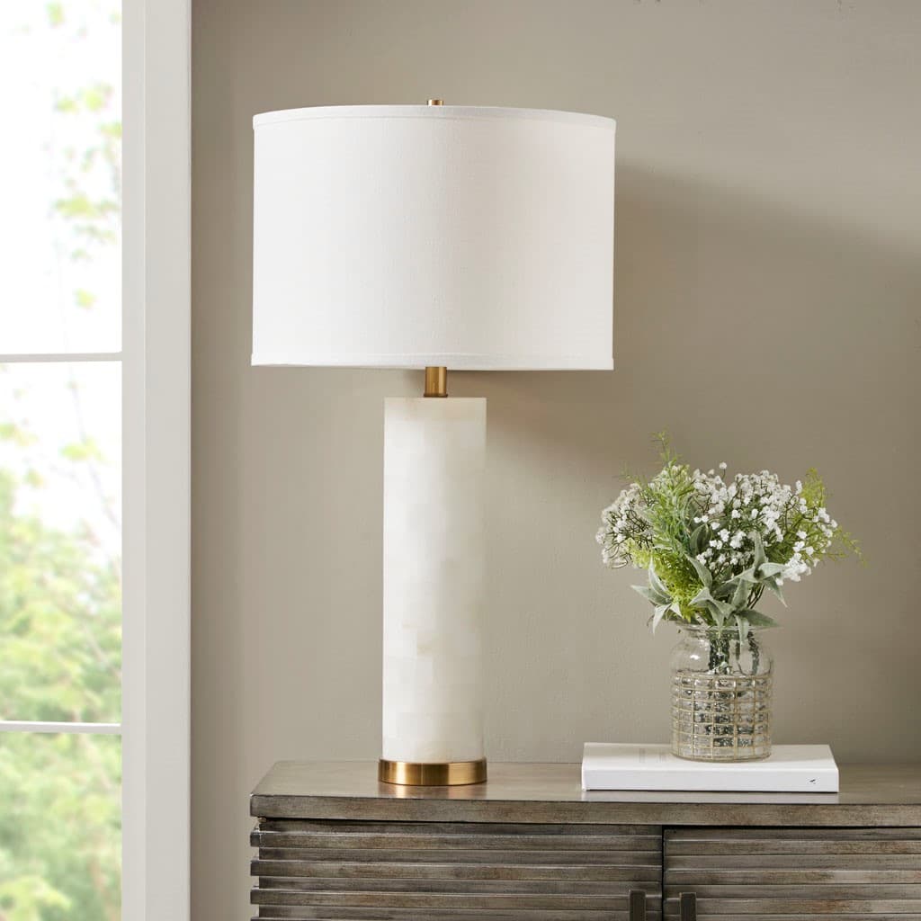 Left. Luckbyte - Alabaster Table Lamp.