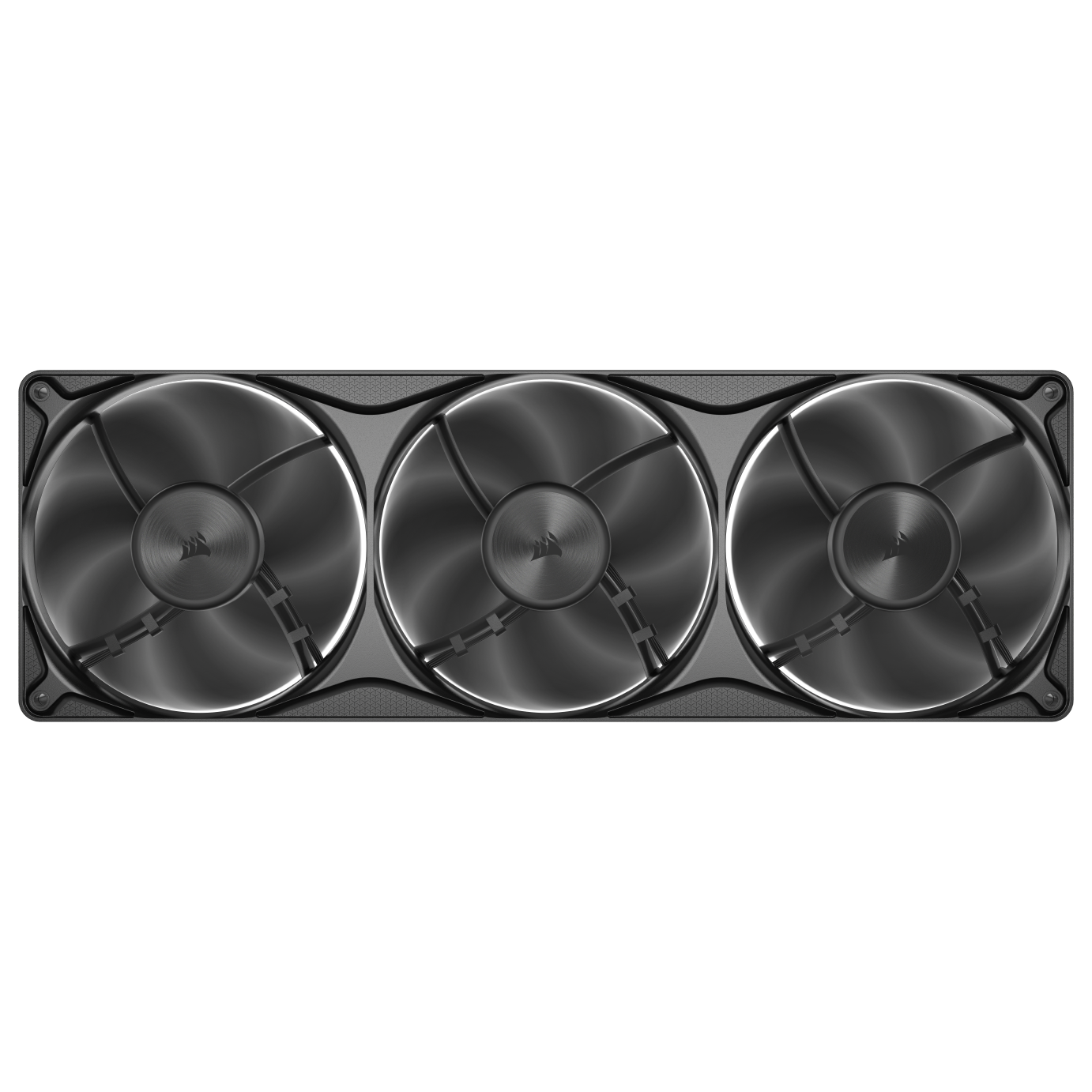 Left. CORSAIR - CORSAIR RS360 II Unified Frame PWM Fans - Black.
