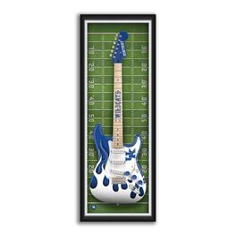 Sporticulture - Kentucky Wildcats 14" x 37" Electric Guitar Framed Art Print - Blue