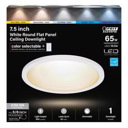 FEIT ELECTRIC - Feit EDGELIT Frost Warm White 7.5 in. W Aluminum LED Retrofit Recessed Lighting 10.5 W