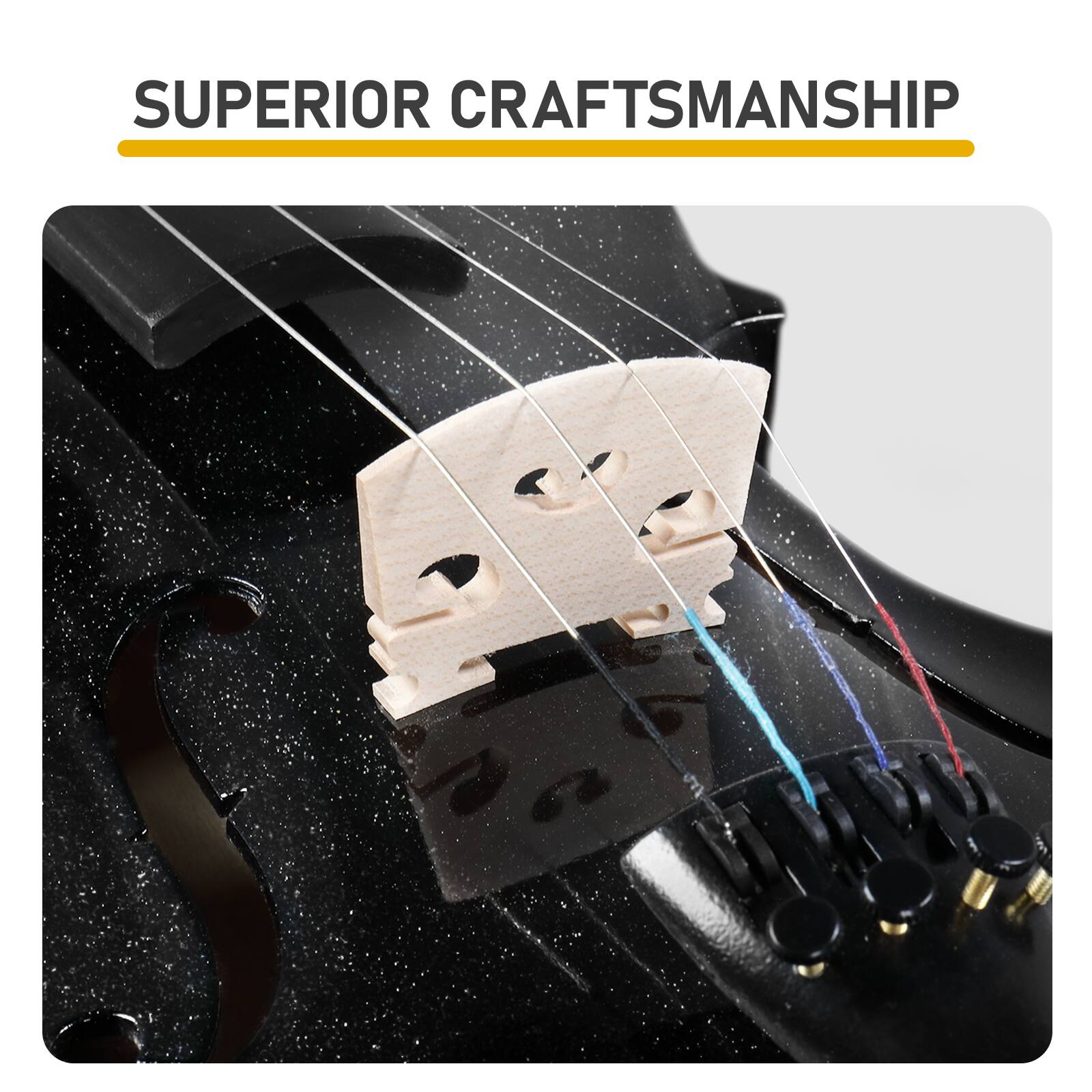 Alt View 1. Winado - Violin for Beginners Students, Acoustic Violins 4/4, Full Size Fiddle Kit with Case, Bow, Rosin, Adult Teens Age 11+.