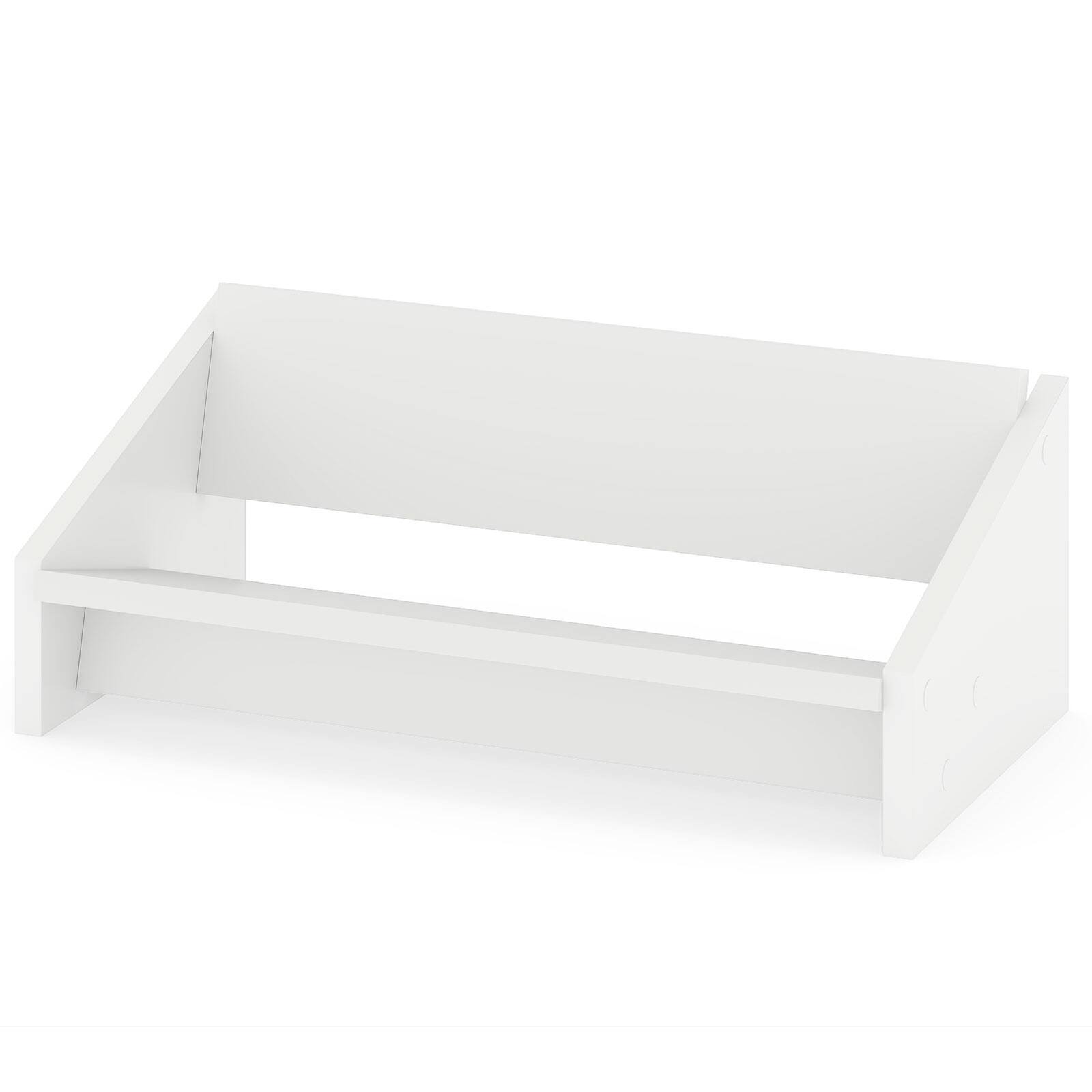 Alt View 9. Gymax - Gymax Wooden Tilting Bookcase: Space-Saving Desktop Shelf for Magazines & Cookbooks - White.