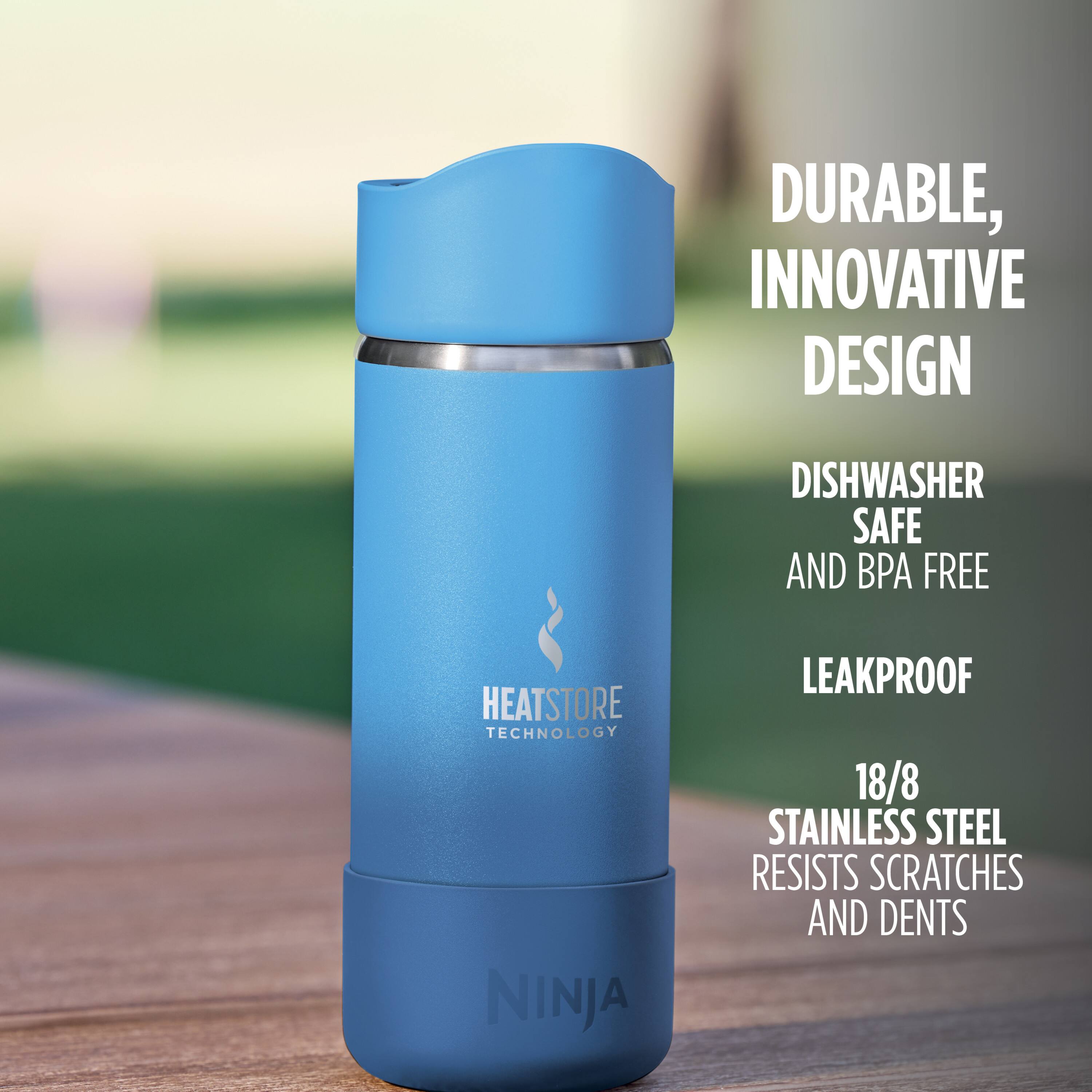 DURABLE, INNOVATIVE DESIGN  
DISHWASHER SAFE AND BPA FREE  
LEAKPROOF  
18/8 STAINLESS STEEL RESISTS SCRATCHES AND DENTS