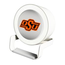 Keyscaper - Oklahoma State Cowboys Linen Print Nightlight Charger & Bluetooth Speaker - White