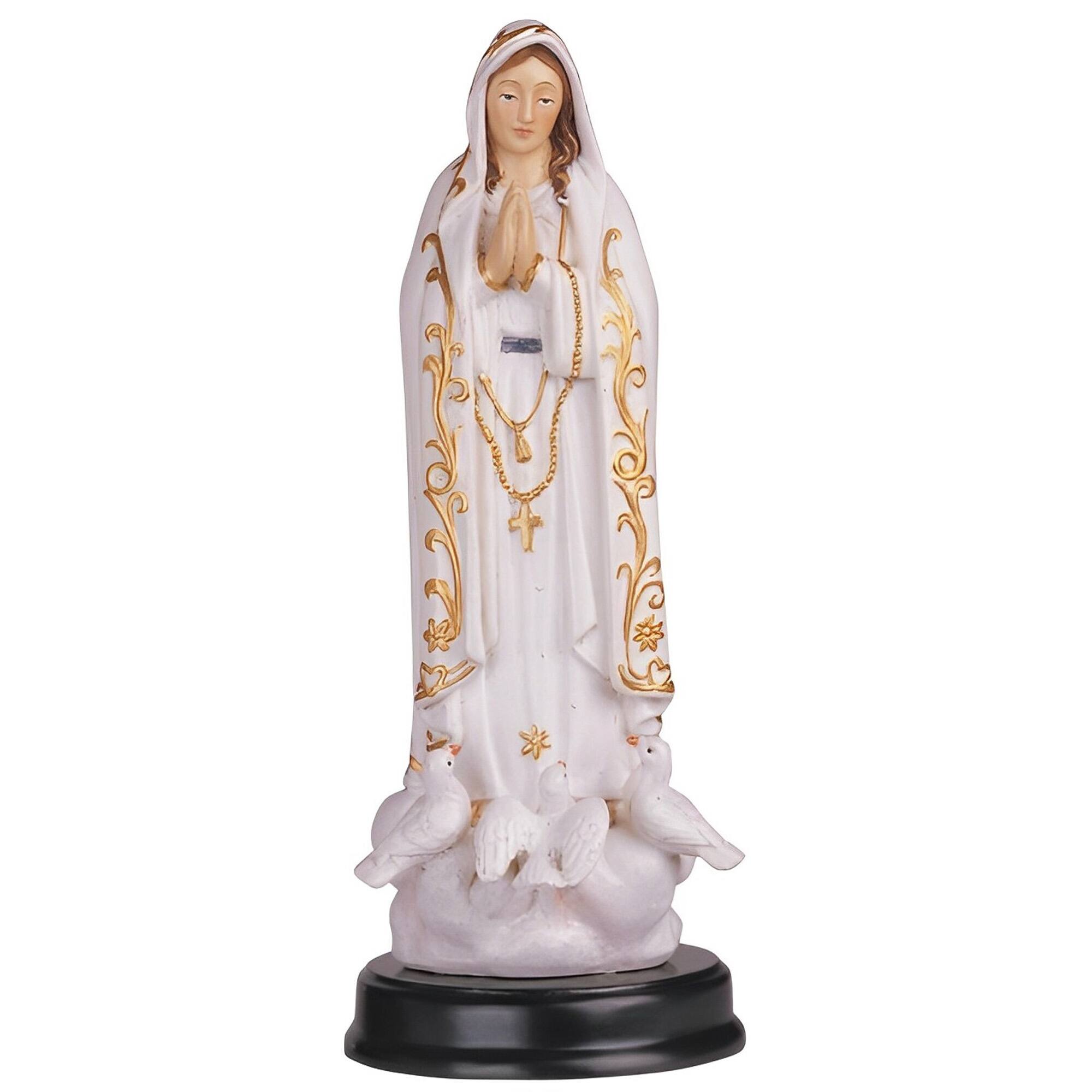 Front. FC Design - FC Design 5"H Our Lady of Fatima Our Lady of The Holy Rosary of Fatima Holy Figurine Statue Desk Tabletop Home Decor - Multi-Color.