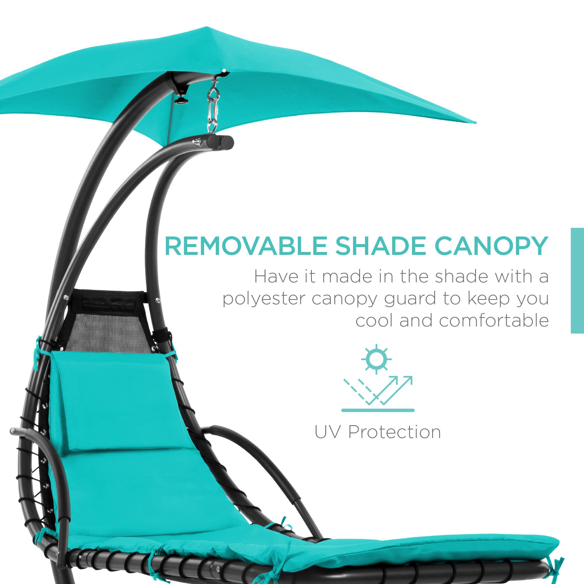 REMOVABLE SHADE CANOPY  
Have it made in the shade with a polyester canopy guard to keep you cool and comfortable  
UV Protection