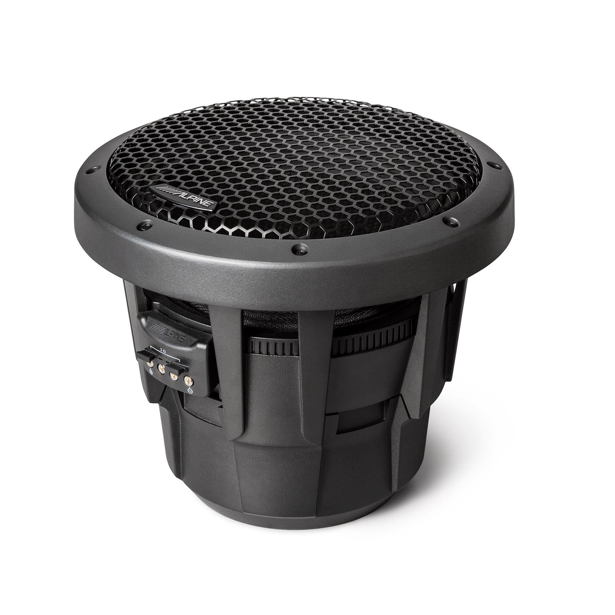 Alt View 3. Alpine - Alpine HDZ-W10 10" Subwoofer | 800W RMS, Dual 4-Ohm Coils, Grille incl. - Black/Gray.
