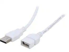 Cables to Go - C2G 19018 USB Extension Cable - USB 2.0 A Male to A Female Extension Cable, (6.6 Feet, 2 Meters) - White