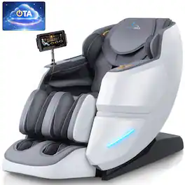 MassaMax - MT339 4D Full Body Stretch Massage Chair ,OTA Update,Body Scan,Extended Footrest&Foot Rollers,Heat Function - White