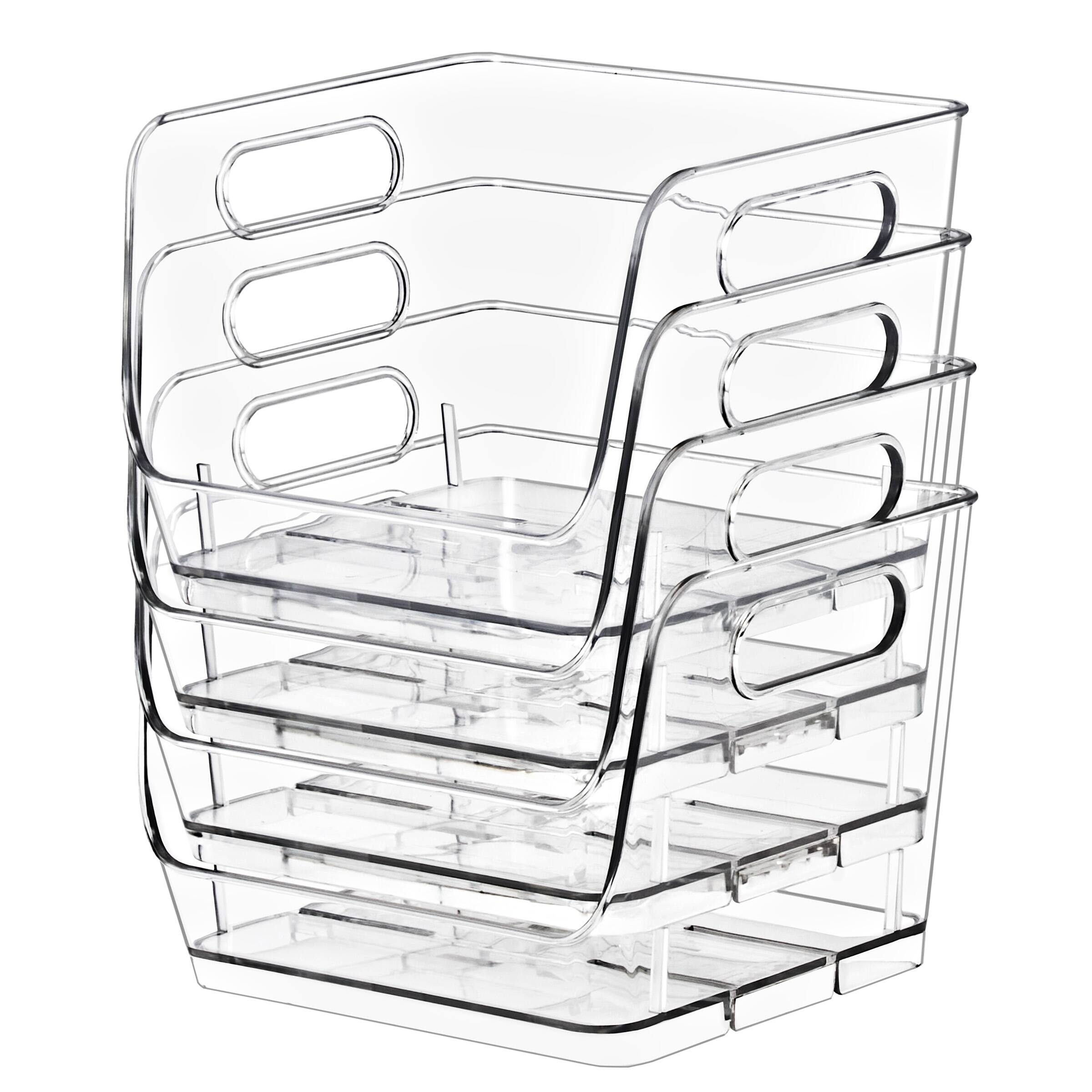 Left. Sorbus - Sorbus Clear Stackable Storage Bins Open Front, Pantry Bins for Storage and Organization (Small 8 Pack) - Clear.