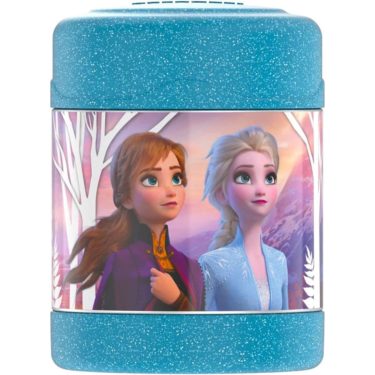 Front. Thermos - Thermos 10 oz. Kids Funtainer Stainless Steel Food Jar - Frozen - Blue - Frozen - Blue.