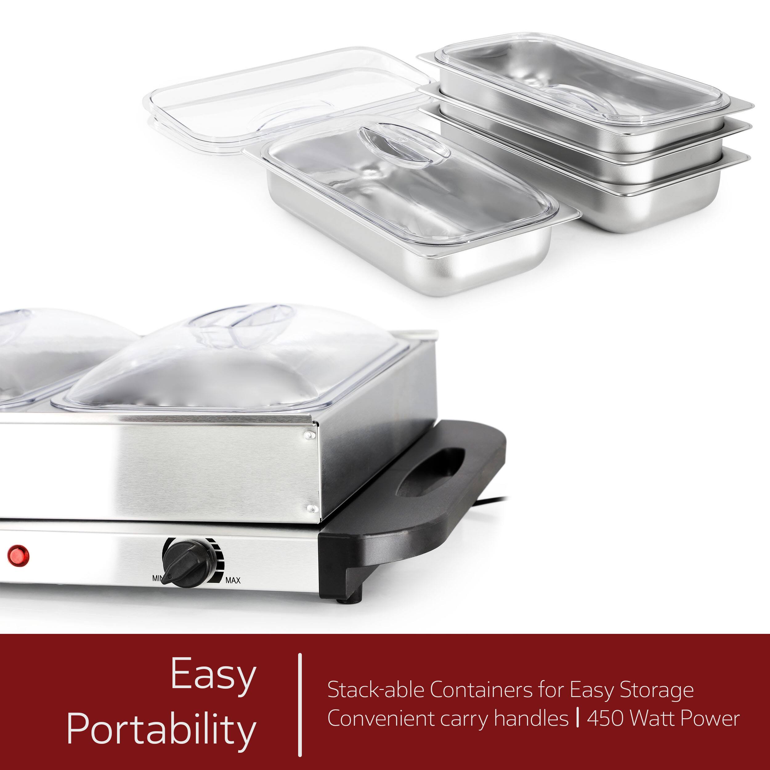 Easy Portability

Stack-able Containers for Easy Storage  
Convenient carry handles | 450 Watt Power