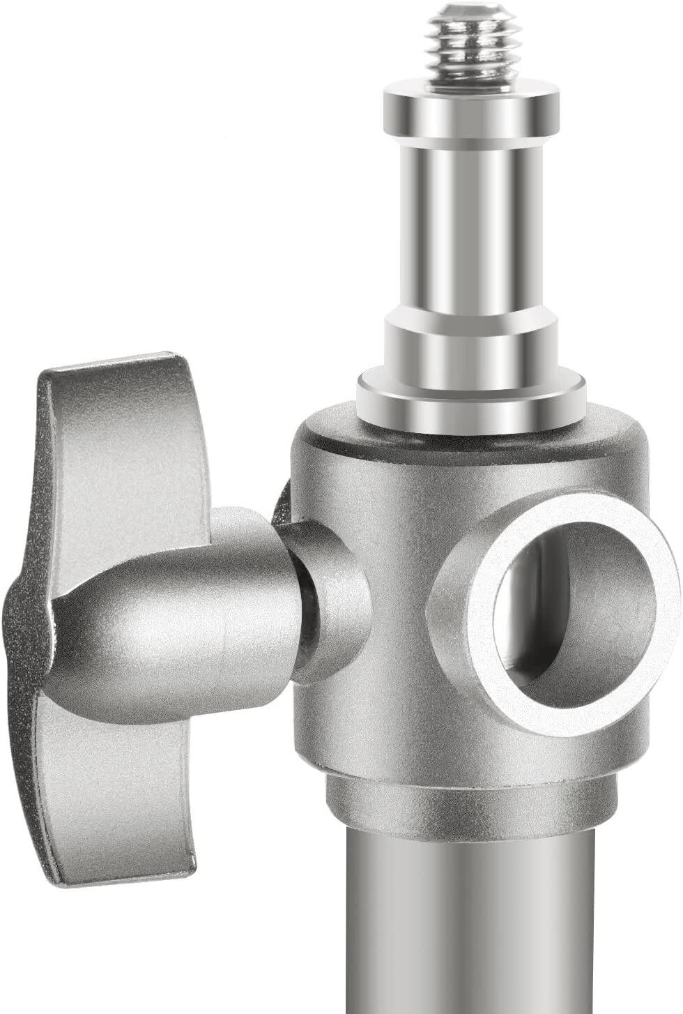 Alt View 3. Neewer - 2-Pack 79" Stainless Steel Light Stands, Heavy Duty, 1/4"-3/8" - Silver.