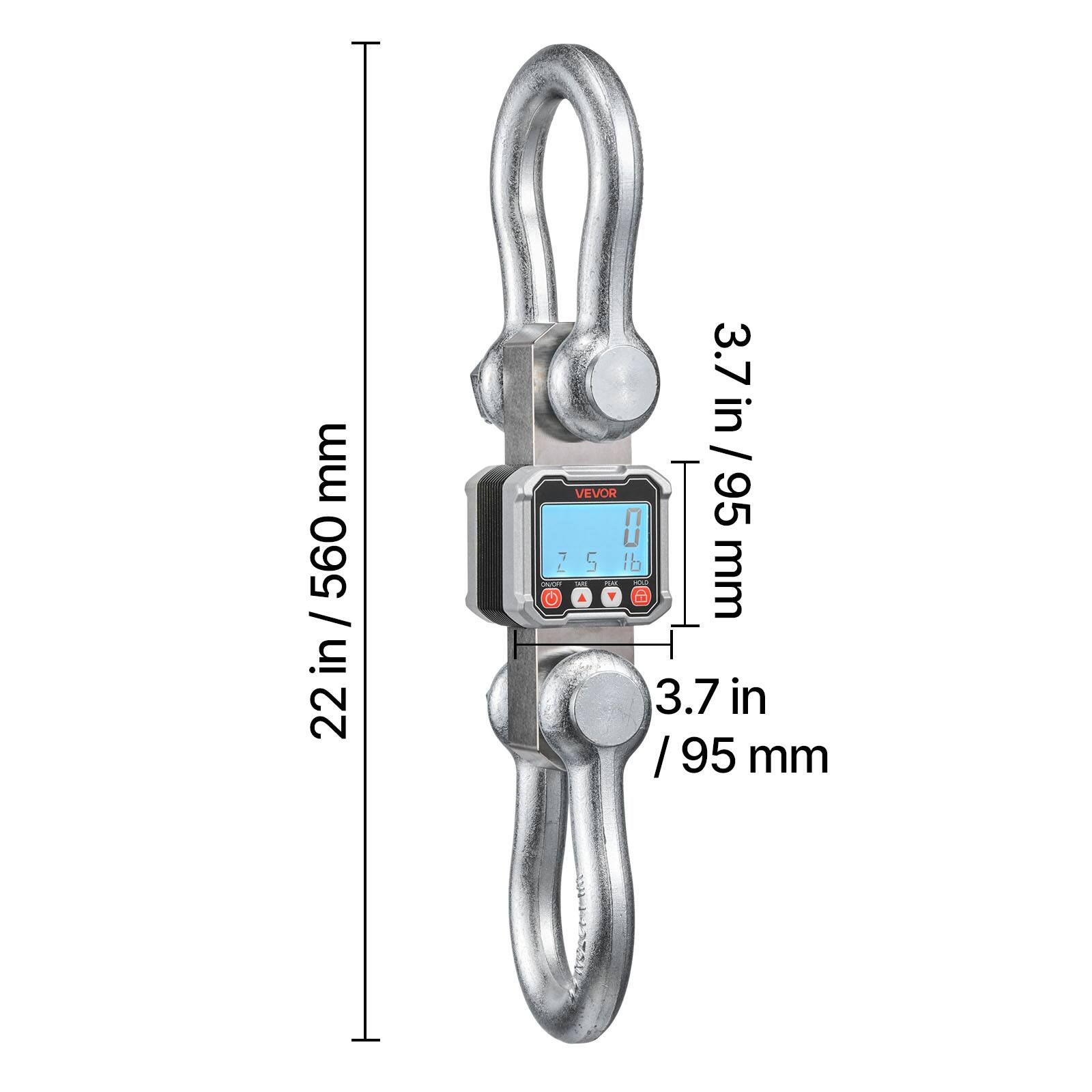 22 in / 560 mm  
3.7 in / 95 mm  
VEVOR  
2.5 lb