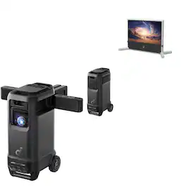 Nebula - soundcore X1 Pro Mobile Theater: 4K Triple Laser Projector with 120" Silent Inflatable Screen, Dolby Atmos, Optical Zoom