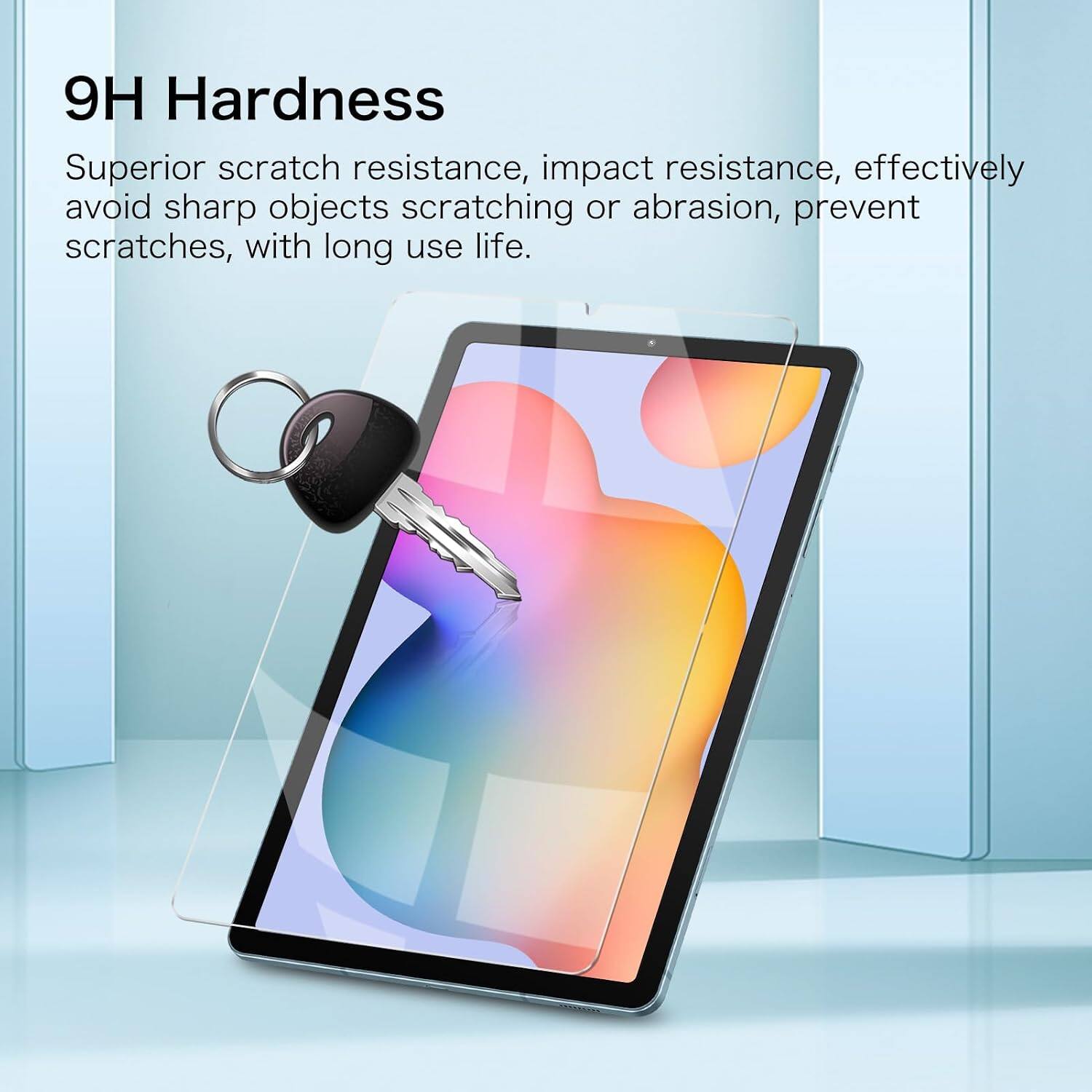9H Hardness Superior scratch resistance, impact resistance, effectively avoid sharp objects scratching or abrasion, prevent scratches, with long use life.