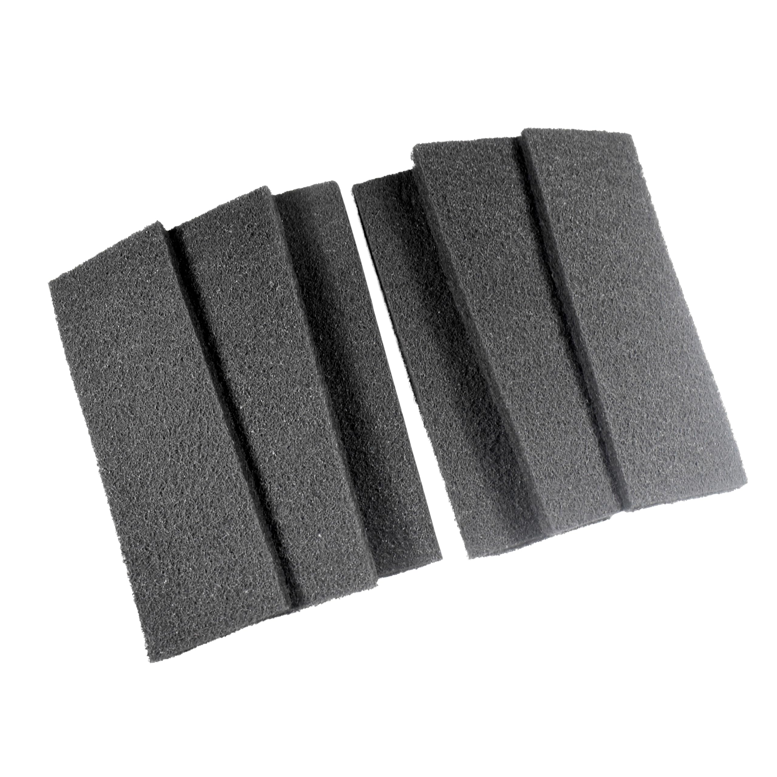 Angle. HQRP - Activated Carbon Litter Box Filters 6-Pack - Replacement for Litter-Robot 3 Odor Control - Black.