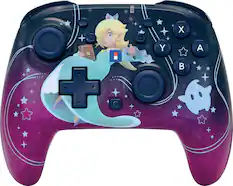 Front. Hori - Wireless HORIPAD Turbo (Universe Rosalina) for Nintendo Switch 2 - Blue.