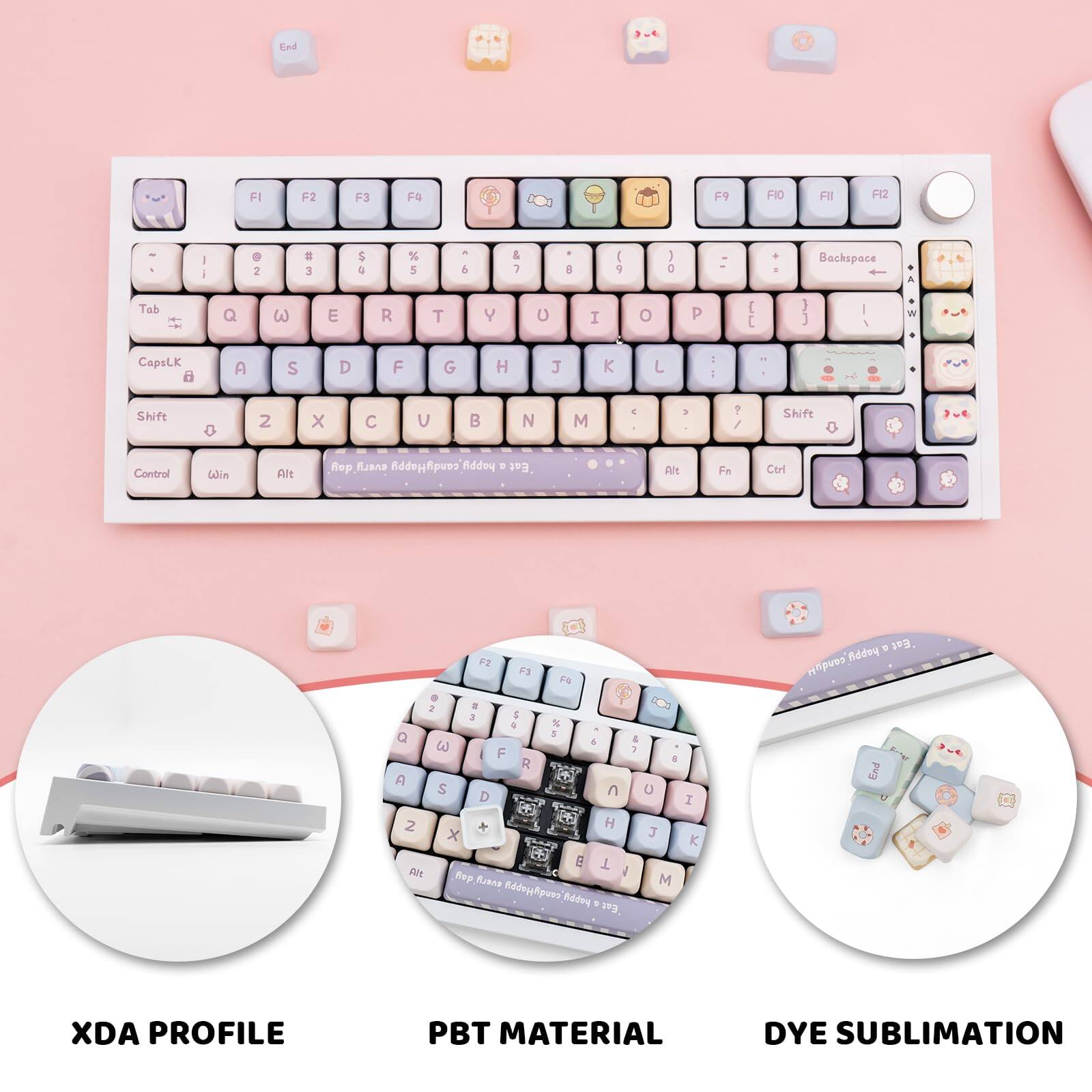 Erd FI F2 F3 F4 F9 F10 F11 F12 I 1 2 3 4 5 6 7 8 9 0 Backspace A Tab Q W E R T Y U I O P 1 2 3 4 5 6 7 8 9 0 CapsLK A S D F G H J K L I Shift Z X C V B N M Shift Control Win Alt Fn Ctrl F2 2 PS : E 3 : . % Q 5 & E 3 F i R A S n U D I 2 H x J K 1 n Re 4 fans M deyfues 6d0 . 13 . 1+g Rddey canduli End XDA PROFILE PBT MATERIAL DYE SUBLIMATION