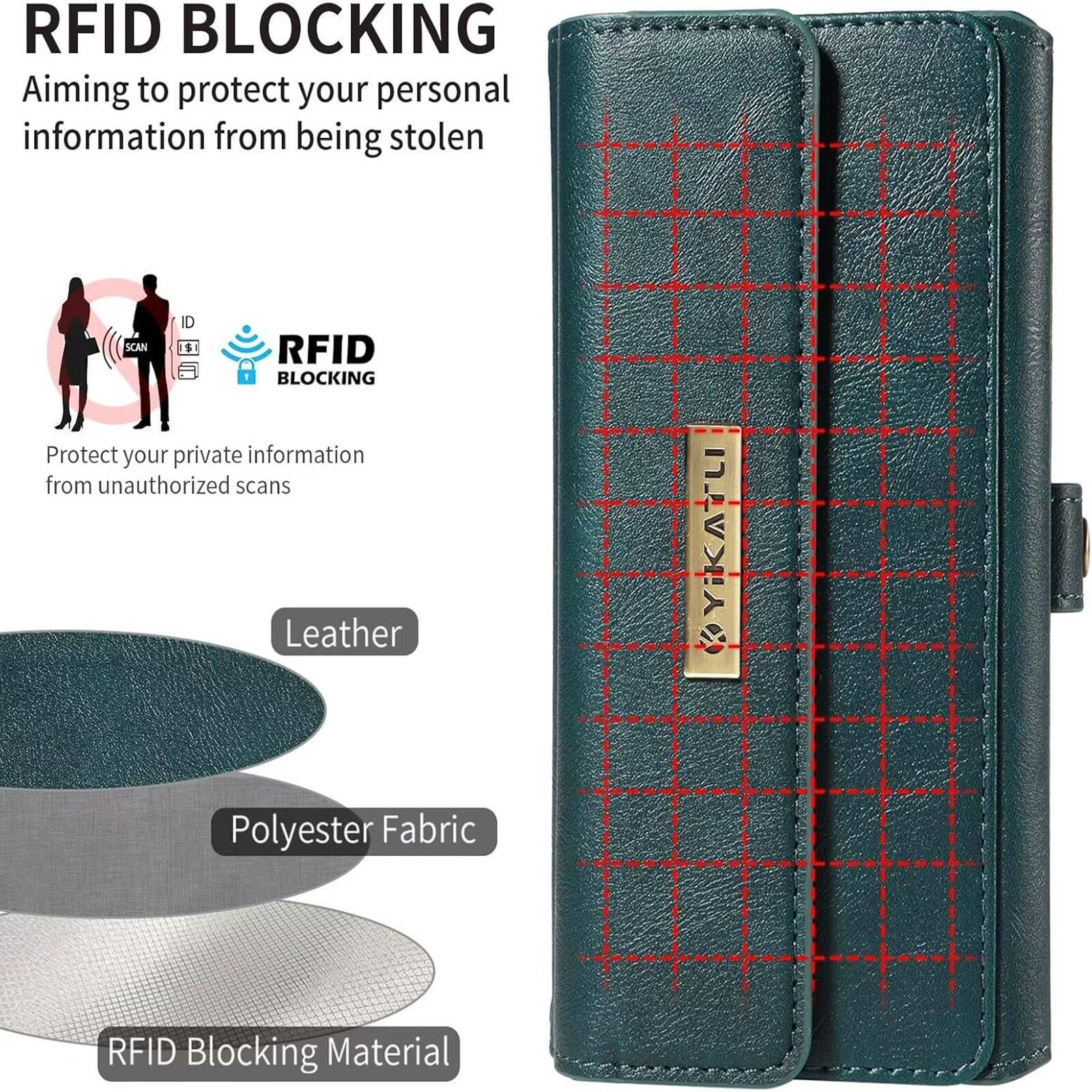 RFID BLOCKING  
Aiming to protect your personal information from being stolen  

Protect your private information from unauthorized scans  

Leather  
Polyester Fabric  
RFID Blocking Material