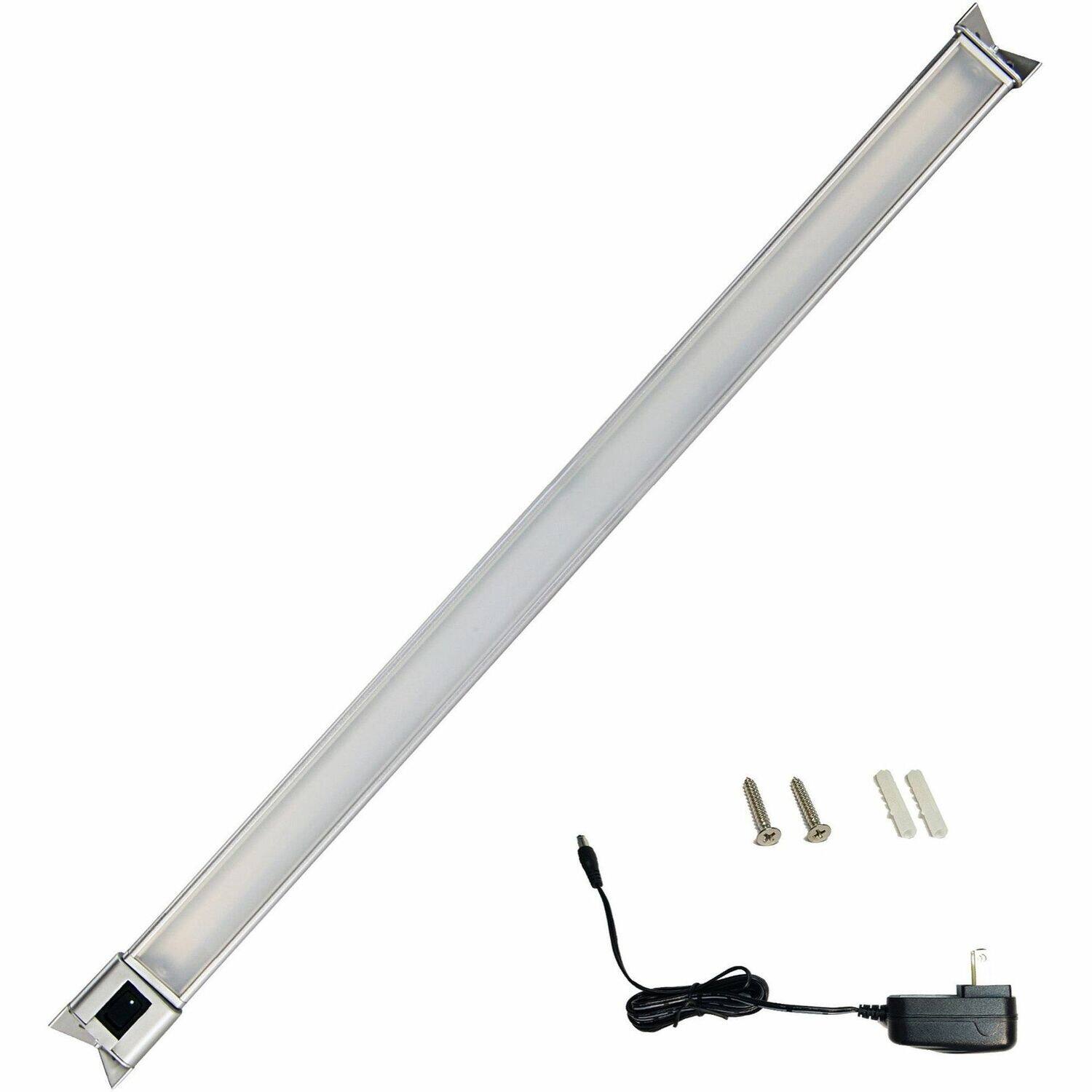 Front. Lorell - Lorell Under Cabinet Task Light  7 W LED Bulb  Adjustable Angle.