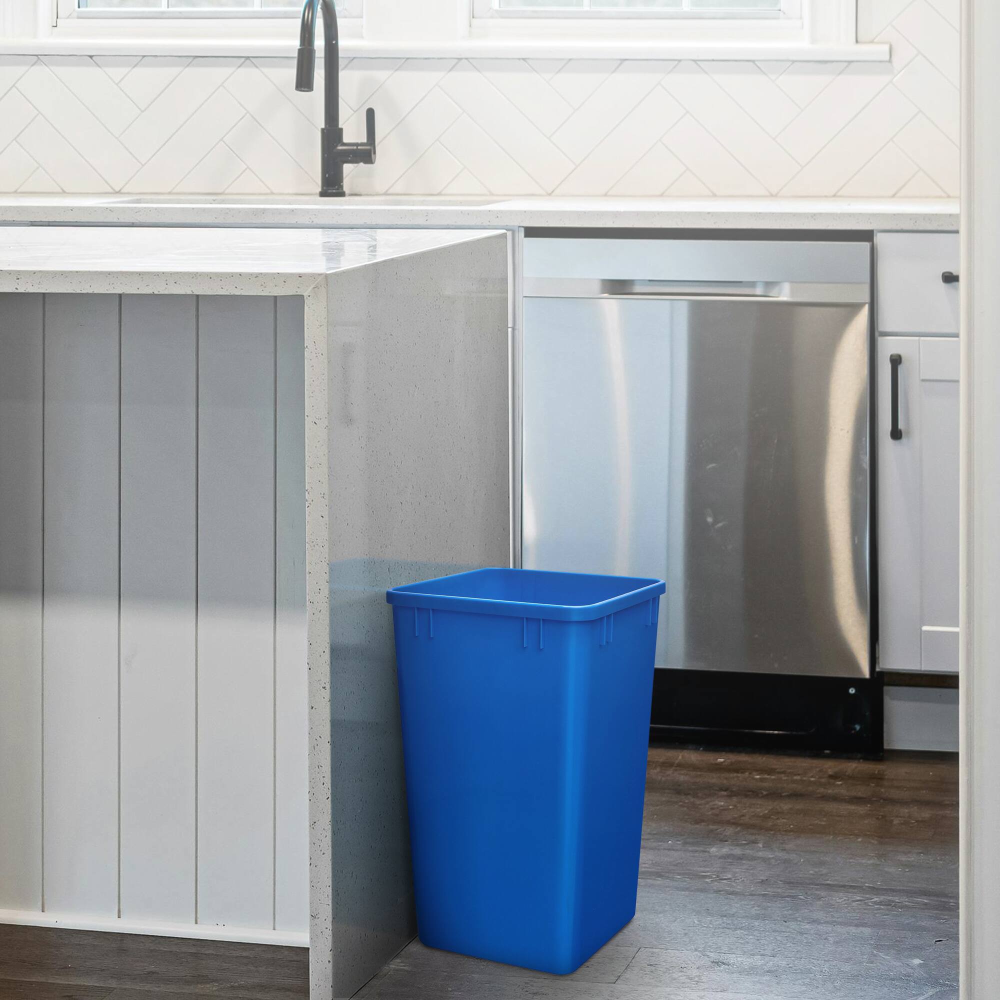 Alt View 8. Rev-A-Shelf - Rev-A-Shelf Polymer Replacement 35 qt. Trash Bin, Blue, 2 Pack, RV-35-22-2 - Blue.