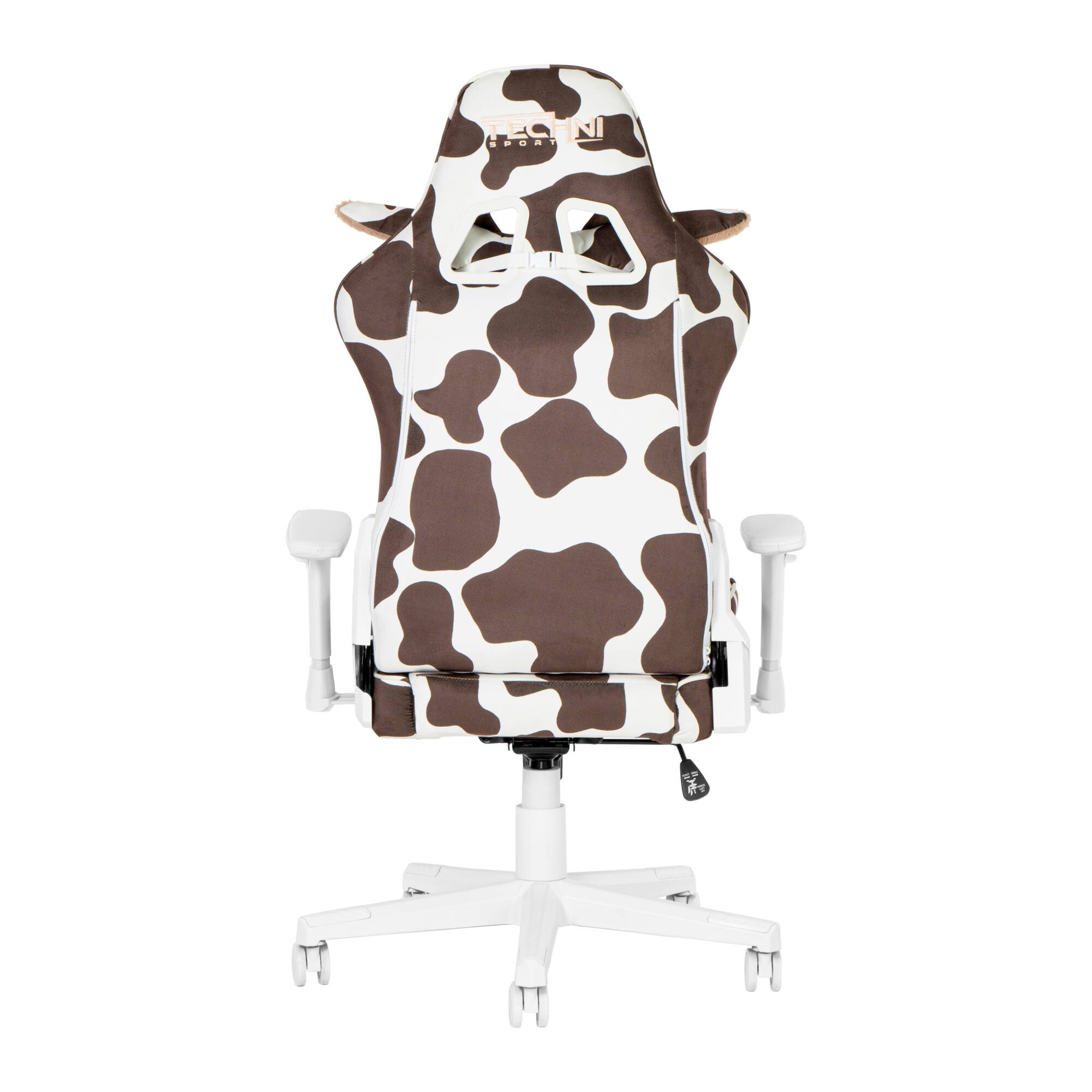 Alt View 8. GOODSILO - Unique Cow Print Gaming Chair with Plush Headrest and Lumbar Support for Ultimate Comfort - Brown.