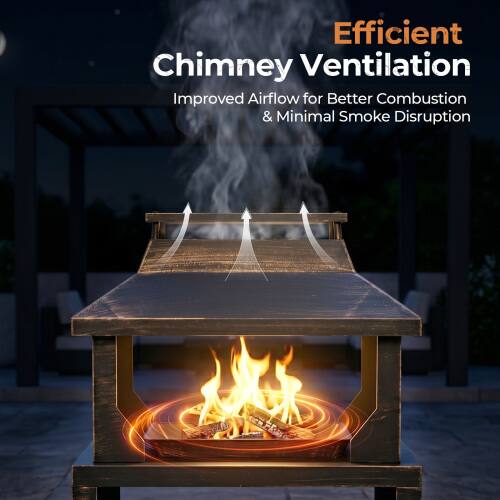 Efficient Chimney Ventilation  
Improved Airflow for Better Combustion & Minimal Smoke Disruption