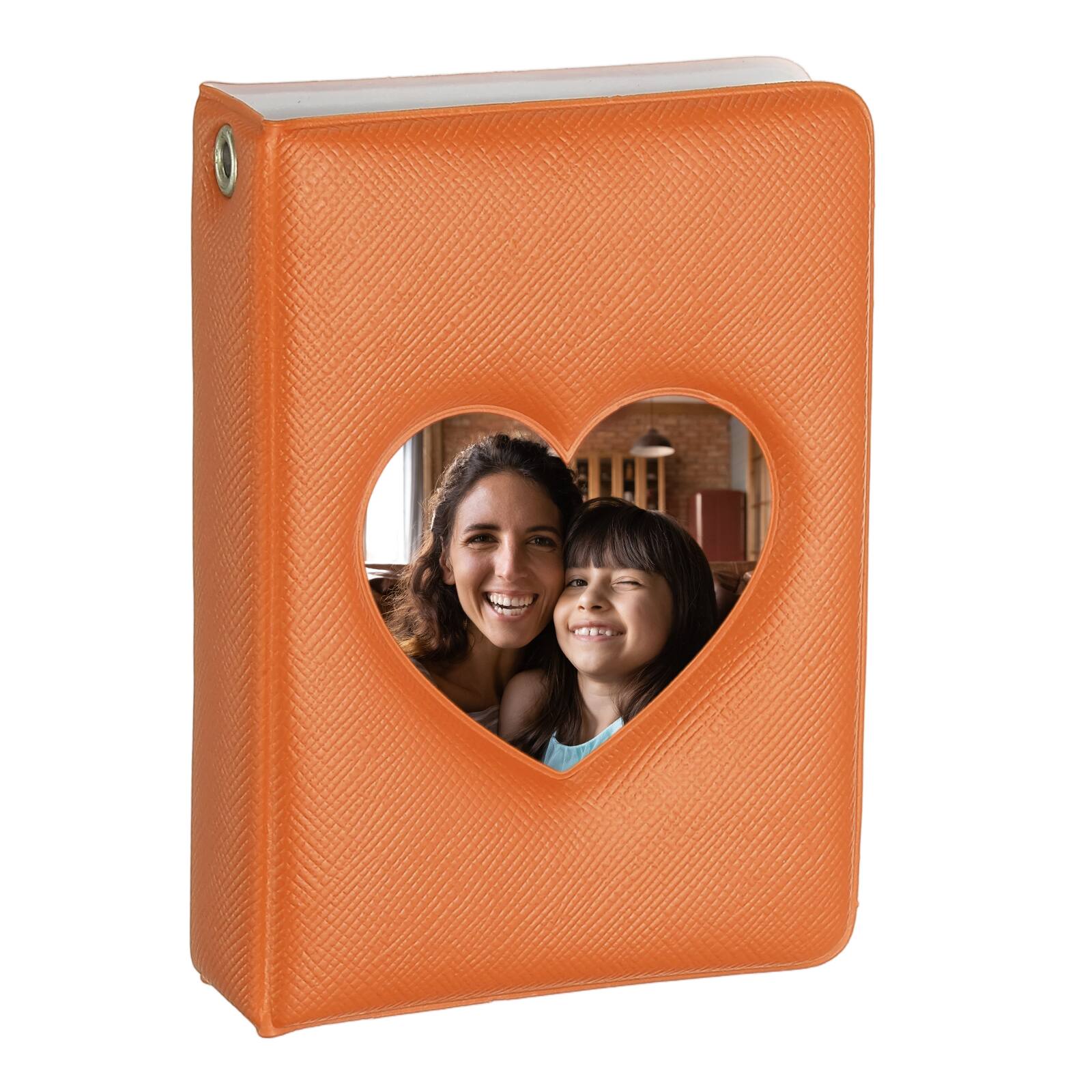 Unique Bargains - 3 Inch Mini Photocard Binder Cute Kpop Holder Book Portable Heart Hollow Album for 28 Photos - Orange price history on PriceWatchPro