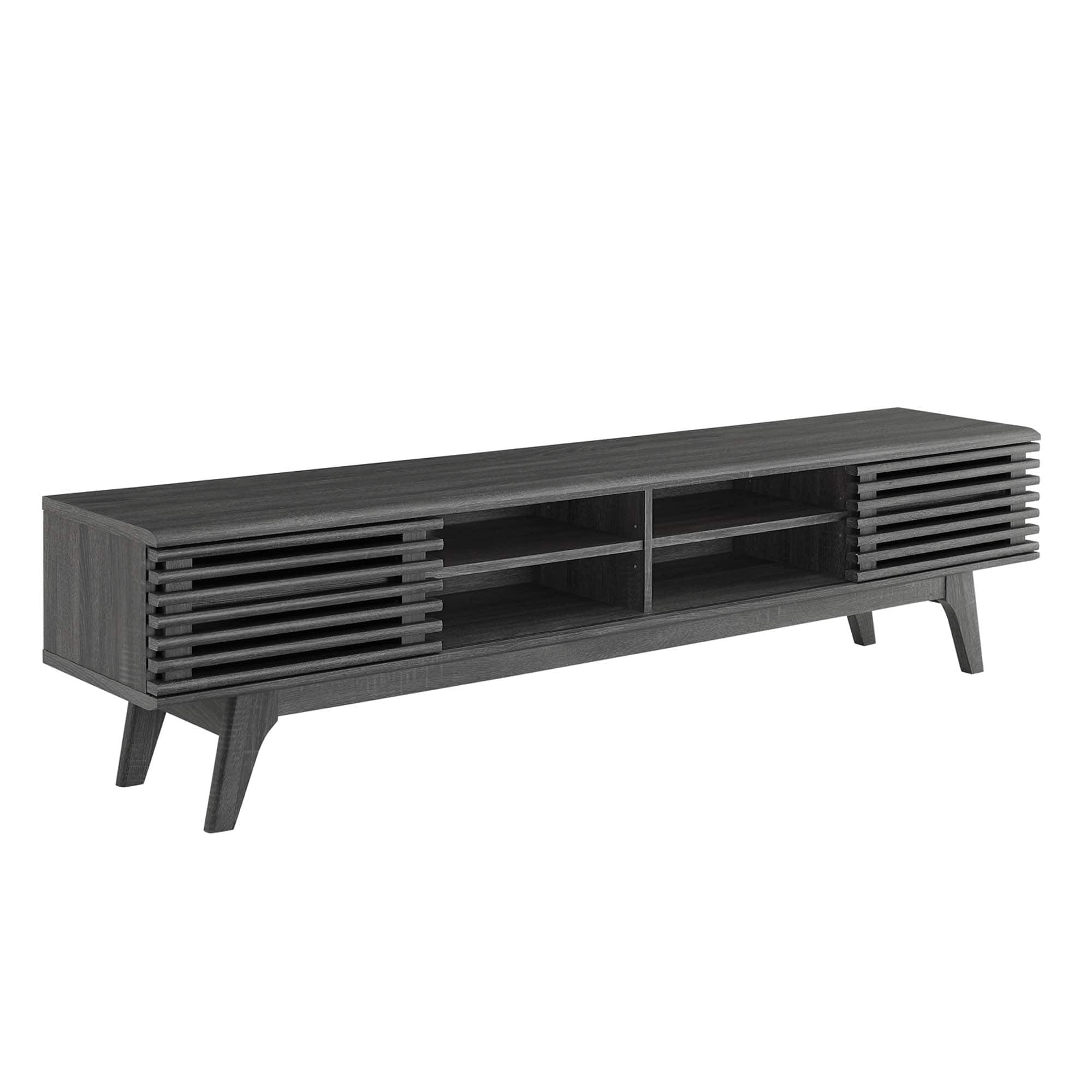 Render 70" Entertainment Center TV Stand by Modway - Charcoal