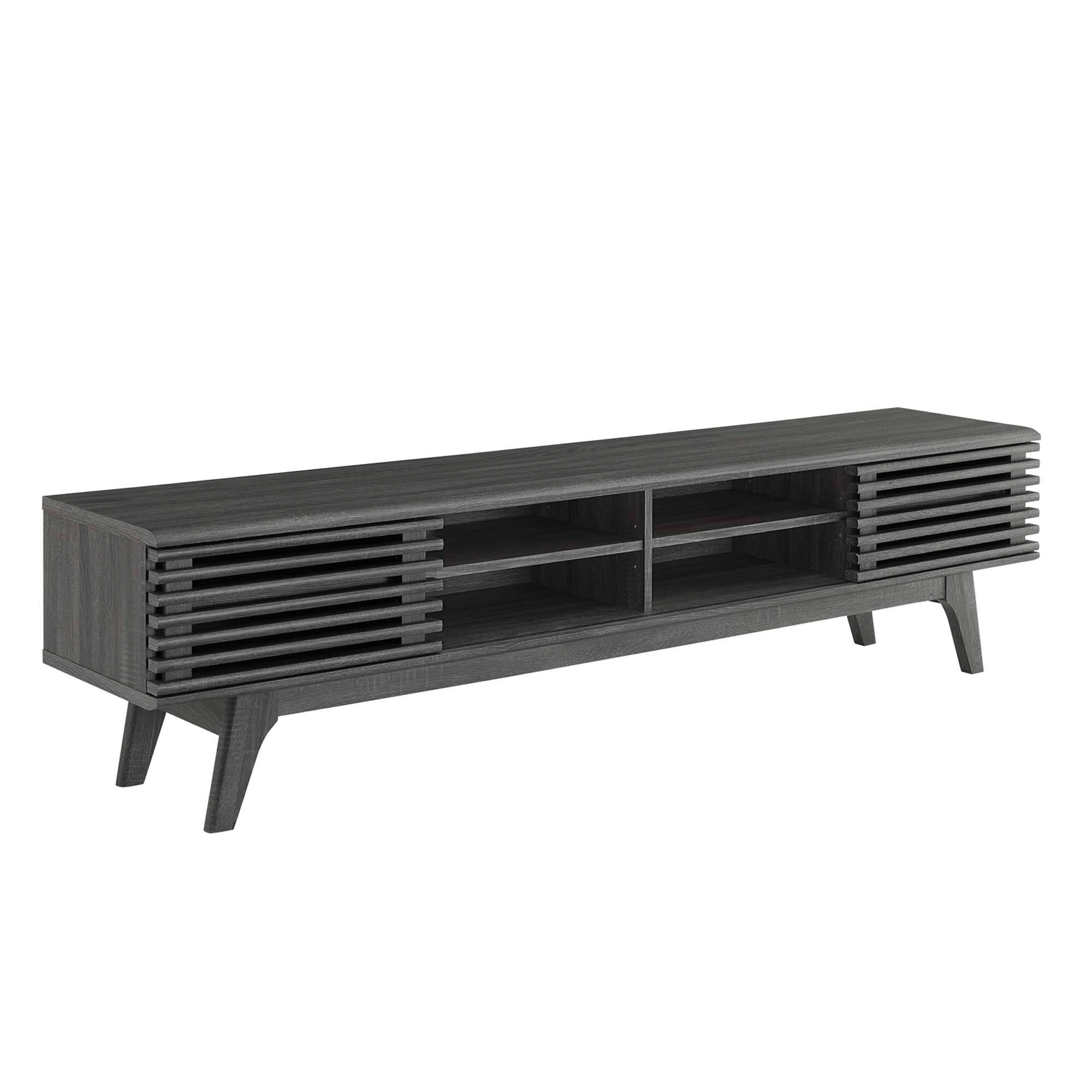Render 70" Entertainment Center TV Stand by Modway - Charcoal