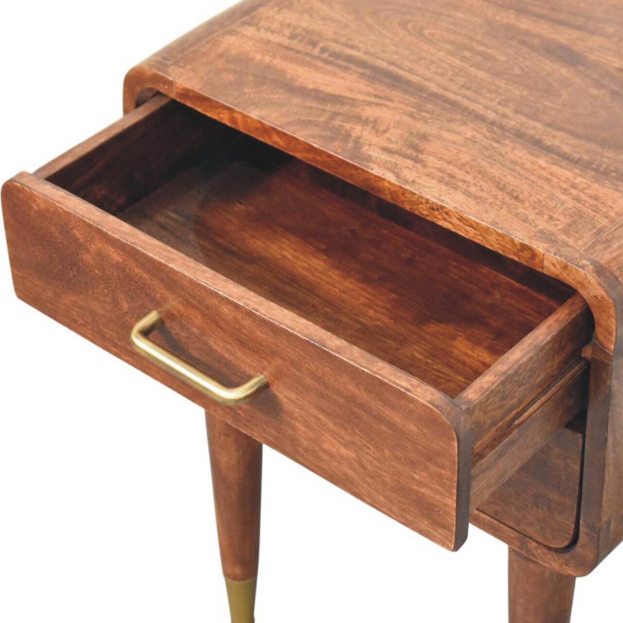 Alt View 7. Artisan Furniture - Artisan Furniture Solid Wood Astor 2-Drawer Nightstand - Brown.