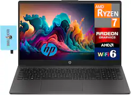 HP - 255 Laptop 15.6 FHD (AMD Ryzen 7 7730U, 16GB DDR4, 1TB PCIe SSD, AMD Radeon, Win 11 Pro) w/USB Hub - Dark Ash Silver
