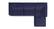 Left. Lovesac - 4 Seats + 5 Sides Sapphire Navy Corded Velvet & Lovesoft - Sapphire Navy.