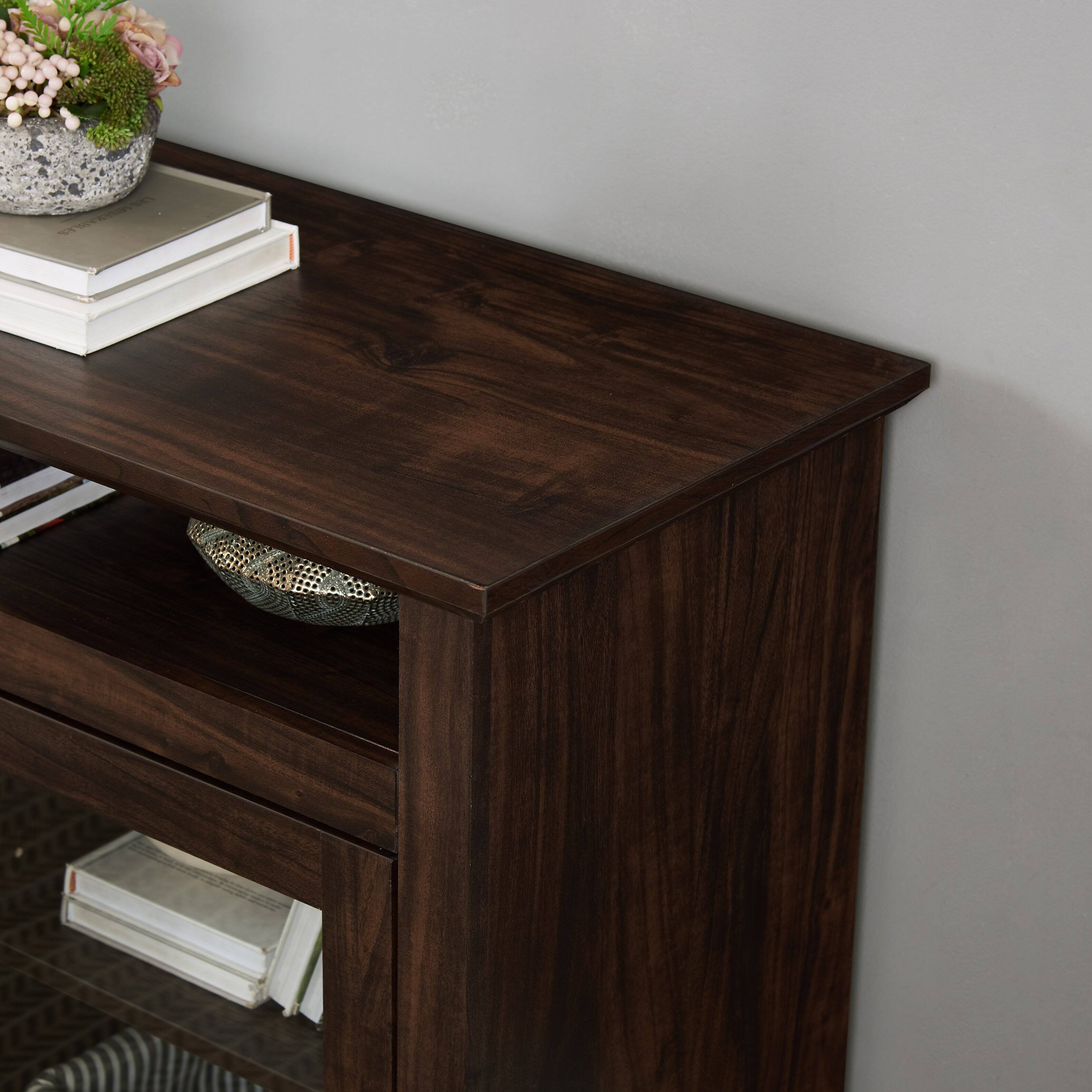 Alt View 7. Whisen - Modern TV Stand with 18" Electric Fireplace for TVs up to 65", 60" Wide Entertainment Console - Brown.