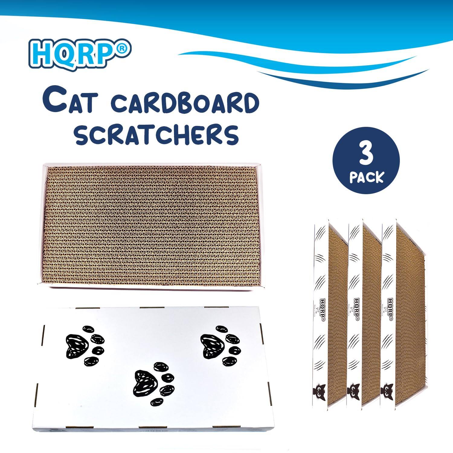 HQRP CAT CARDBOARD SCRATCHERS 3 PACK