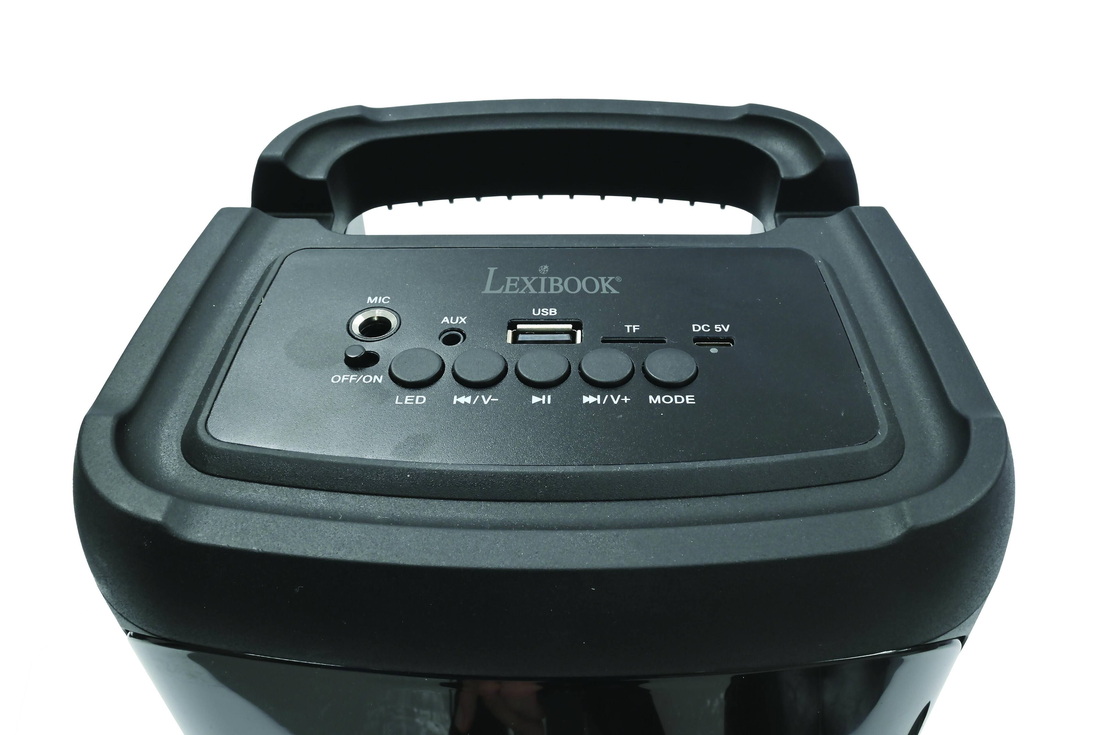 MIC LEXIBOOK USB AUX TF DC 5V OFF/ON LED H/V- HI HH/V+ MODE
