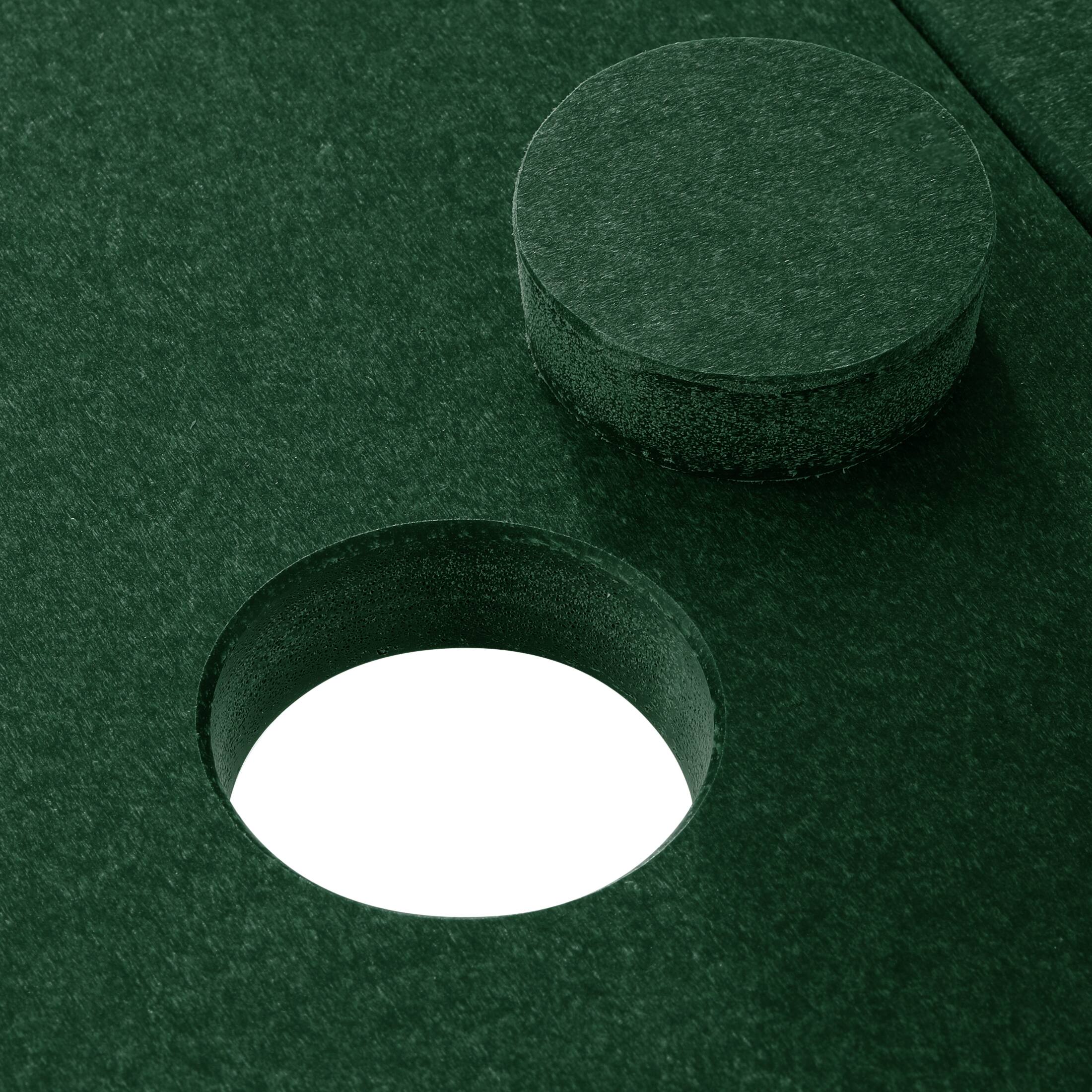 Alt View 6. WestinTrends - WestinTrends Cape May 7-Piece HDPE Outdoor Furniture Patio Dining Table With Umbrella Hole and Chairs Set For 6 - Dark Green.