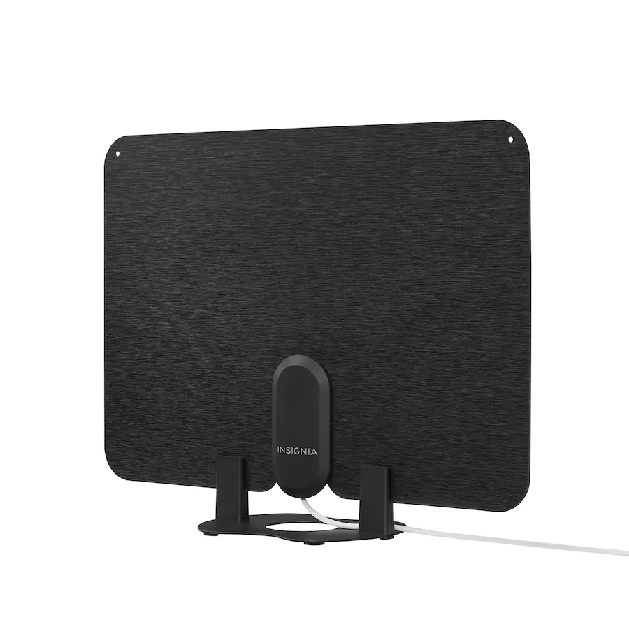 Insignia™ Amplified Ultra Thin Indoor HDTV Antenna with 60 Mile Range ...
