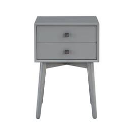 Furniture of America - Alto Mid-Century Wood 2-Drawer Side Table - Gray